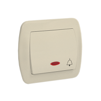 Przycisk dzwonek z podświetleniem 10AX, 250V, zaciski śrubowe, beż AD1L/12 Simon Akord | AD1L/12 Kontakt Simon