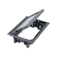 Puszka podłogowa 8x K45 lub 4xSimon500, z pokrywą 5mm z zamkiem, szary FB24105/1 Simon Connect | FB24105/1 Kontakt Simon