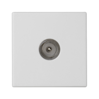 Płytka K45 gniazda TV męskie 45x45mm + wkład, czysta biel K120A/9 Simon Connect | K120A/9 Kontakt Simon