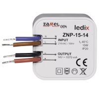 Zasilacz LED dopuszkow 14V DC 15W TYP: ZNP-15-14 | LDX10000031 Zamel