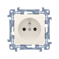 Gniazdo wtyczkowe z/u pojedyncze z przesł torów prądow (moduł) 16A 250V szybkozłącza krem Simon 10 | CGZ1CZ.01/41 Kontakt Simon