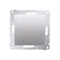 Grupowy sterownik roletowy do przewodowego sterowania DEZ1L.01/43, srebrny mat, Simon 54 | DEZ1G.01/43 Kontakt Simon