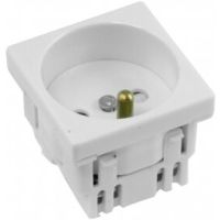 Gniazdo 230V z/u podwójne STD 45x45, białe | E/GN-4 Emiternet