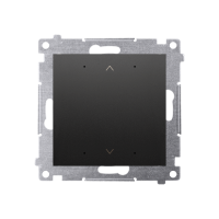 Lokalny sterownik roletowy z automatyczną kalibracją i programowalną pozycją, czarny mat, Simon 54 | DEZ1L.01/49 Kontakt Simon