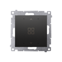 Grupowy sterownik roletowy do przewodowego sterowania DEZ1L.01/.., czarny mat, Simon 54 | DEZ1G.01/49 Kontakt Simon