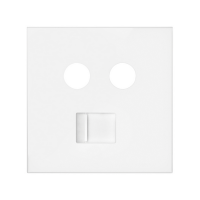Pokrywa gniazda antenowego R/TV-SAT + komputerowe RJ45 kat.6 biały mat Simon 100 | 10000072-230 Kontakt Simon