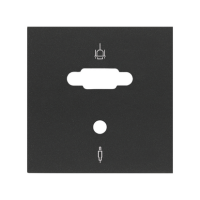 Pokrywa do gniazda VGA + mini-jack czarny mat Simon 100 | 10000091-238 Kontakt Simon
