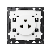 Gniazdo standard europejsko-amerykański (mechanizm, bez ramki) 15/16A 127/250V biały Simon100 | 10000439-130 Kontakt Simon