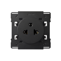 Gniazdo standard europejsko-amerykański (mechanizm, bez ramki) 15/16 A 127/250V czarny Simon 100 | 10000439-138 Kontakt Simon