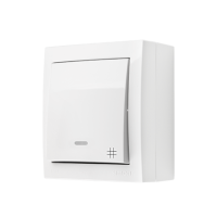 Łącznik krzyżowy IP44 z podświetleniem 10AX 250V zaciski śrubowe biały Aquaclick | ACW7L/11 Kontakt Simon