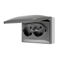 Gniazdo wtyczkowe IP44 podwójne kompakt z/u klapka kolor pokr 16A 250V zac śrub szary Aquaclick | ACGZ2/16 Kontakt Simon