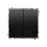 Łącznik schodowy podwójny (moduł) 10AX, 250V, zaciski śrubowe, czarny Simon Basic | BMW6/2.01/49 Kontakt Simon