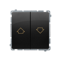 Przycisk roletowy (moduł) 10AX, 250V, zaciski śrubowe, czarny Simon Basic | BMZ1.01/49 Kontakt Simon