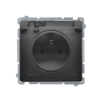 Gniazdo wtyczkowe z/u bryzgoszczelne IP44 (moduł) 16A, 250V, zaciski śrubowe, klapka tran | BMGZ1B.01/49A Kontakt Simon