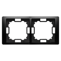 Ramka 2-krotna NEOS – uniwersalna poziom i pion, czarny Simon Basic Neos | BMRC2/49 Kontakt Simon
