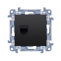 Gniazdo telefoniczne pojedyncze RJ11 (moduł), czarny Simon 10 | CT1.01/49 Kontakt Simon