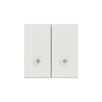 Klawisz podwójny z oczkami z piktogramami krzyżowymi do: SW7/2L2M, Jasnoszary mat Simon 55 | TKW7/2L2/114 Kontakt Simon