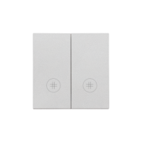 Klawisz podwójny z oczkami z piktogramami krzyżowymi do: SW7/2L2M, Aluminium mat Simon 55 | TKW7/2L2/143 Kontakt Simon