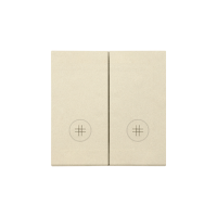 Klawisz podwójny z oczkami z piktogramami krzyżowymi do: SW7/2L2M, Szampański mat Simon 55 | TKW7/2L2/144 Kontakt Simon