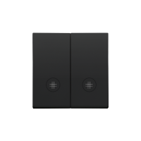 Klawisz podwójny z oczkami z piktogramami krzyżowymi do: SW7/2L2M, Czarny mat Simon 55 | TKW7/2L2/149 Kontakt Simon