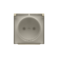 Pokrywa gniazda wtyczkowego pojedynczego z kl transparent do: SGZ1CM, SGZ1M, Szampański mat Simon 55 | TGZ1BUZP/144A Kontakt Simon