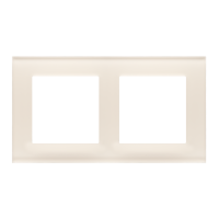 Ramka 2-krotna Nature, Szkło mrożone kremowe Simon 55 | TRN2/171 Kontakt Simon