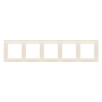 Ramka 5-krotna Nature, Szkło mrożone kremowe Simon 55 | TRN5/171 Kontakt Simon