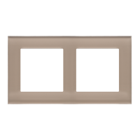 Ramka 2-krotna Nature, Szkło mrożone beżowe Simon 55 | TRN2/172 Kontakt Simon