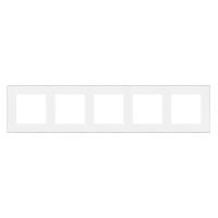 Ramka 5-krotna DUO, Biała, podstawa chrom Simon 55 | TRD5.163/111 Kontakt Simon