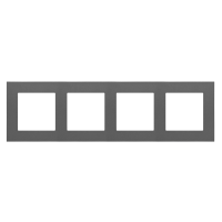 Ramka 4-krotna LINE, Grafitowy mat Simon 55 | TR4/116 Kontakt Simon