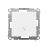 Łącznik schodowy (moduł) 10 AX, 250 V~, szybkozłącza, Biały mat Simon 55 | TW6.01/111 Kontakt Simon