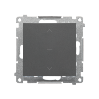 Przycisk roletowy (moduł) 10 A, 250 V~, szybkozłącza, Grafitowy mat Simon 55 | TZP1K.01/116 Kontakt Simon