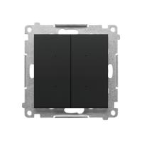 Łącznik/przycisk roletowy podwójny, elektroniczny (moduł), Czarny mat Simon 55 | TEZ2.01/149 Kontakt Simon