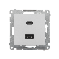 Ładowarka USB typ A+C (moduł), Aluminium mat Simon 55 | TEC2CA.01/143 Kontakt Simon