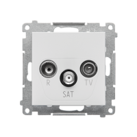 Gniazdo antenowe R-TV-SAT końcowe/zakończen (moduł). 1xWejście: 5MHz÷2,4GHz, Jasnoszary mat Simon 55 | TASK.01/114 Kontakt Simon