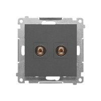 Gniazdo głośnikowe pojedyncze (moduł). Przekrój przewod dla wyjścia do 6 mm2, Grafitowy mat Simon 55 | TGL.01/116 Kontakt Simon