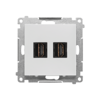 Gniazdo HDMI podwójne (moduł), Jasnoszary mat Simon 55 | TGHDMI2.01/114 Kontakt Simon