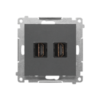 Gniazdo HDMI podwójne (moduł), Grafitowy mat Simon 55 | TGHDMI2.01/116 Kontakt Simon