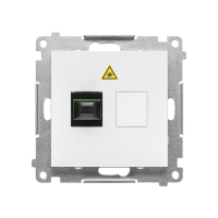 Gniazdo światłowodowe / optyczne pojedyncze SC/APC (moduł), Biały mat Simon 55 | TGS1.01/111 Kontakt Simon