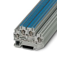 Złączka przelotowa 2-poziomowa z klatkowym zaciskiem sprężynowym STTB 2,5-L/N, szara | 3036330 Phoenix Contact
