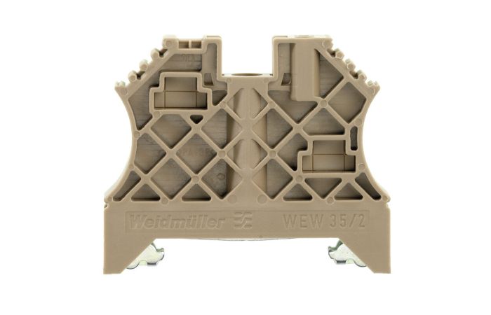 Blokada końcowa do złączek szynowych, ciemnobeżowa WEW 35/2 | 1061200000 Weidmuller