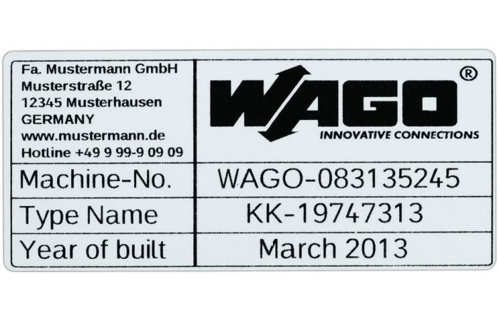 Etykiety samoprzylepne z poliestru, 44x99mm, srebrne | 210-804 Wago