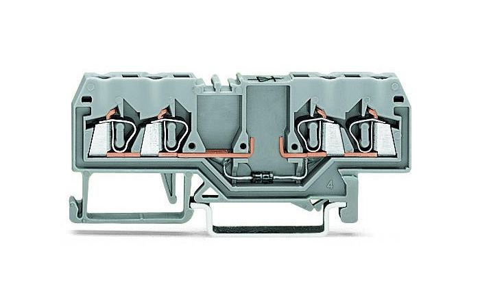 Złączka 4-przewodowa 2,5mm2 diodowa, z diodą 1N4007, szara | 280-815/281-410 Wago