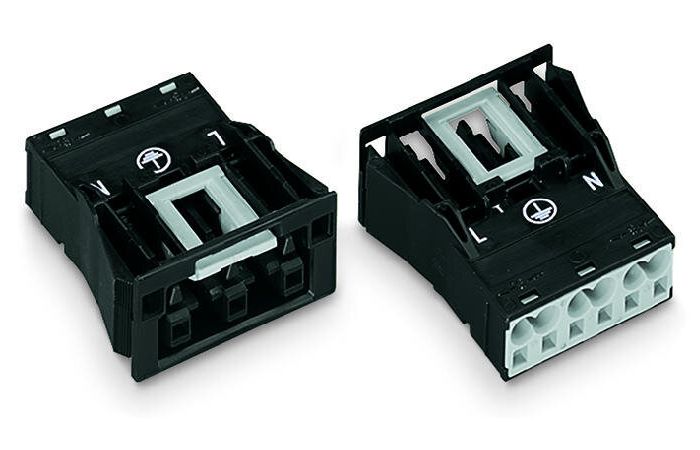 Gniazdo wykonanie Snap-In 3-bieg., czarny | 770-703 Wago