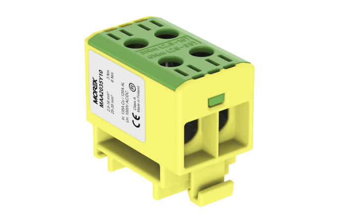 Zacisk uniwersalny, złączka OTL35-2 ż&oacute;łto-zielona 2xAl/Cu 2,5-35mm2 1000V MAA2035Y10 | MAA2035Y10 Morek