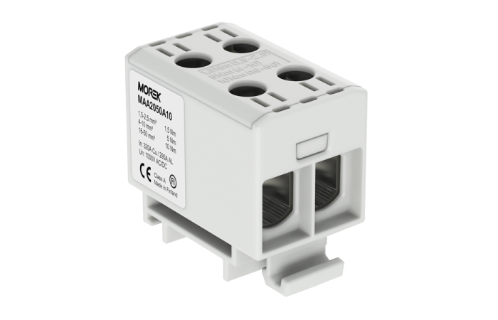 Zacisk uniwersalny, złączka OTL50-2 szara, 2xAl/Cu 1,5-50mm2 1000V, MAA2050A10 | MAA2050A10 Morek