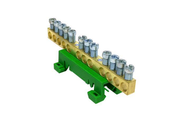 Listwa zaciskowa uziemiająca PE12 kolor zielony 12x16mm2 MAD0012G15 | MAD0012G15 Morek