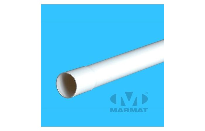 Rura elektroinstal. nierozp.płom gładka sztywna z kielichem typ RLm 16 (320 N) EKO biała UV | 5903876682842 Marmat