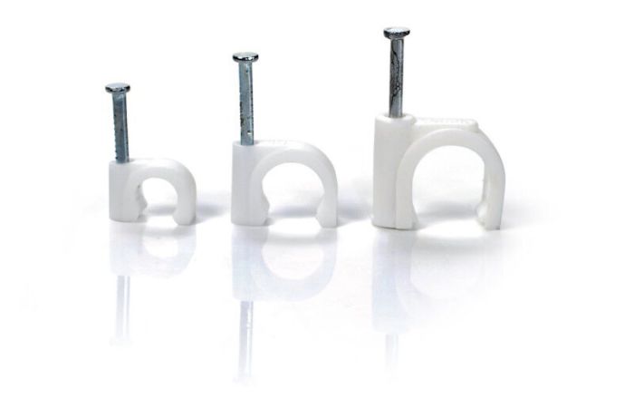 Uchwyt z gwoździem do mocowania przewodów okrągłych typu Flop-O6 (opak 100szt) | FLOP-O6 Trytyt