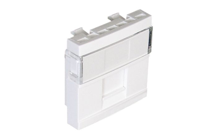 Moduł 1xzłącze RJ, biały połysk, Quadro 45 | 45976SBR Efapel